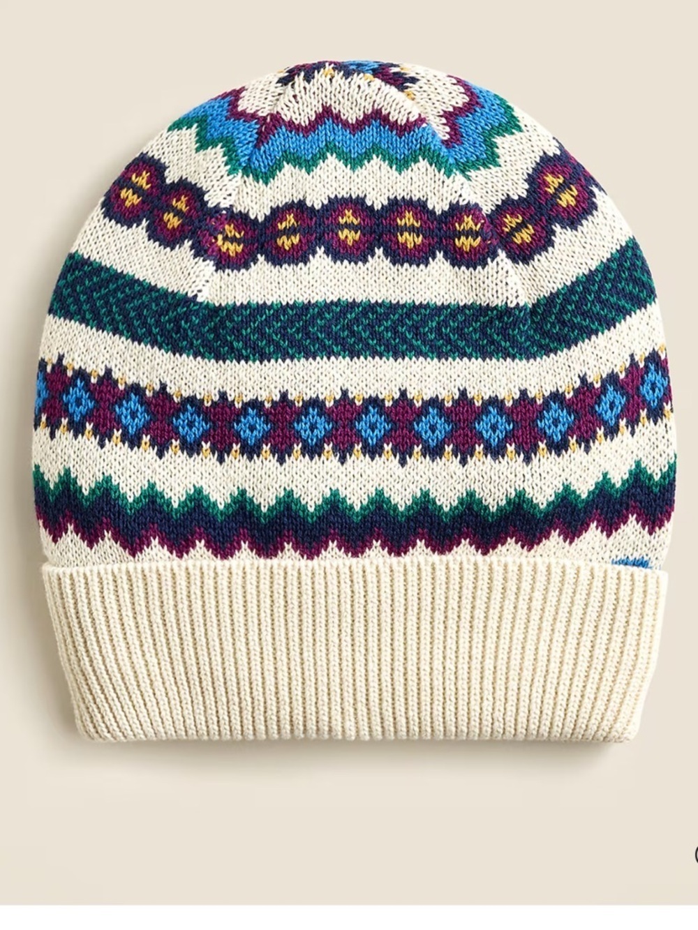 J crew Kids' striped Fair Isle beanie L/XL
